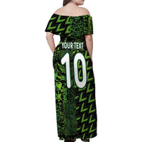 Custom Nigeria Football Family Matching Off Shoulder Maxi Dress and Hawaiian Shirt Super Eagles Champions - Wonder Print Shop