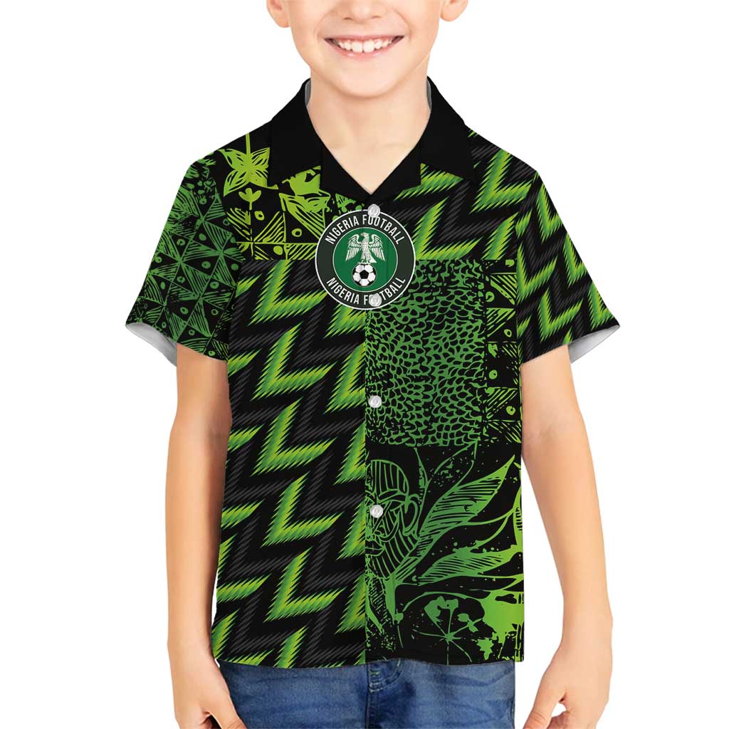 Custom Nigeria Football Family Matching Off Shoulder Maxi Dress and Hawaiian Shirt Super Eagles Champions - Wonder Print Shop