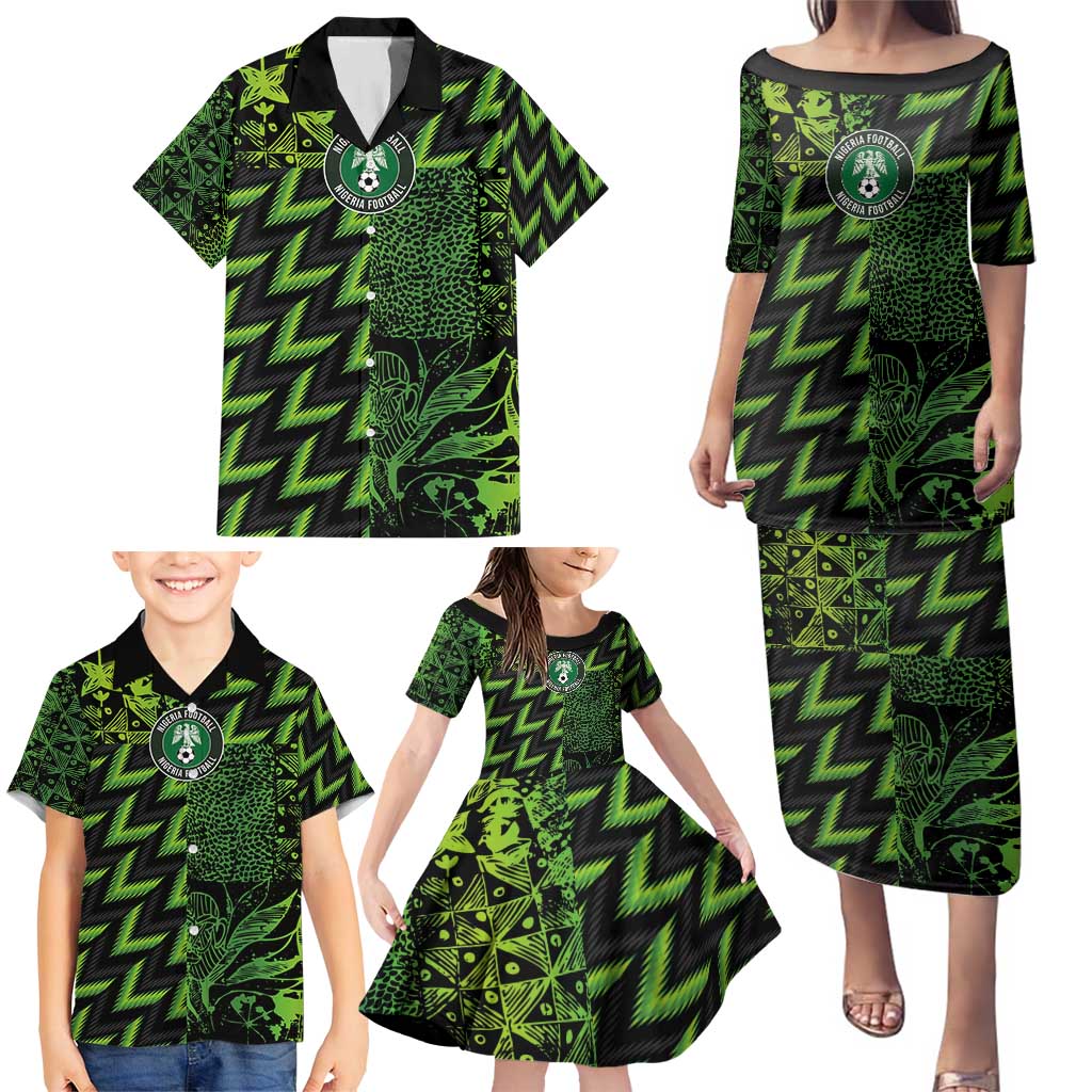 Custom Nigeria Football Family Matching Puletasi and Hawaiian Shirt Super Eagles Champions - Wonder Print Shop