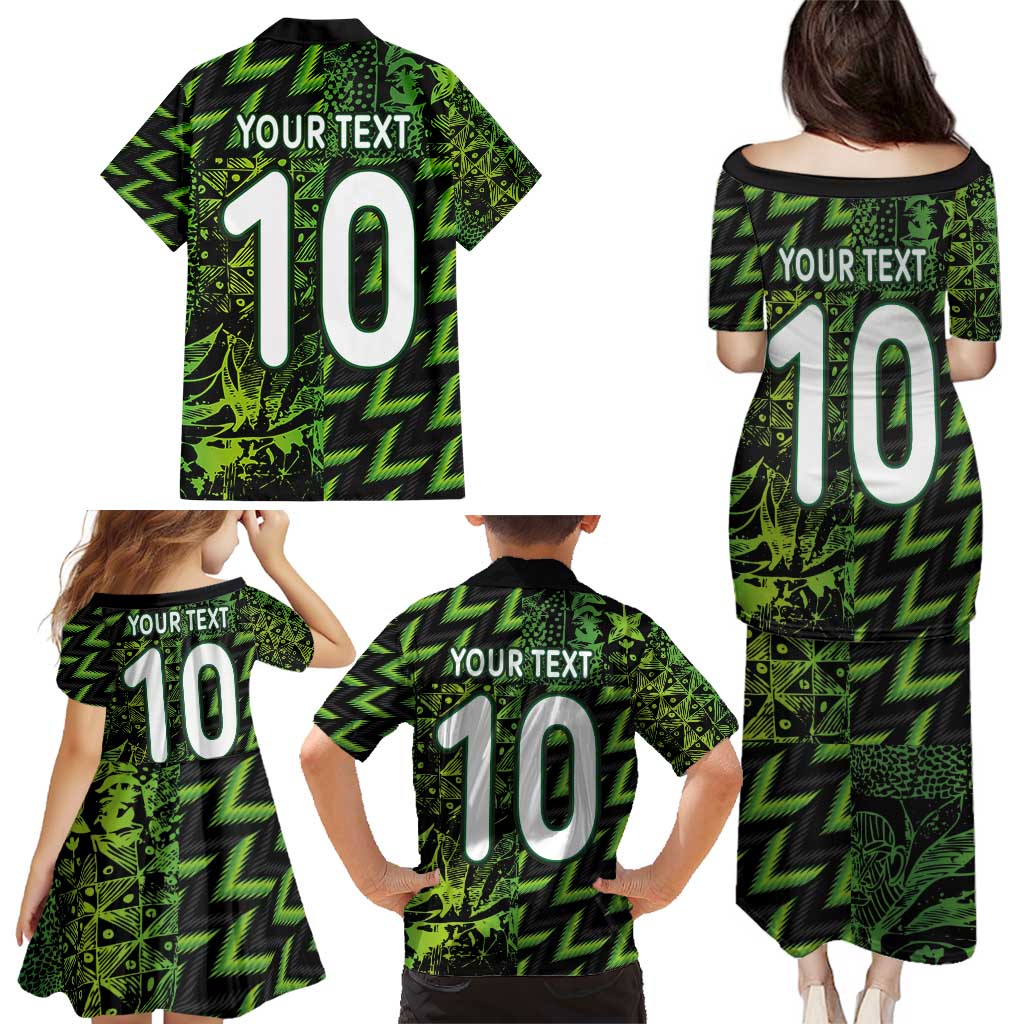 Custom Nigeria Football Family Matching Puletasi and Hawaiian Shirt Super Eagles Champions - Wonder Print Shop