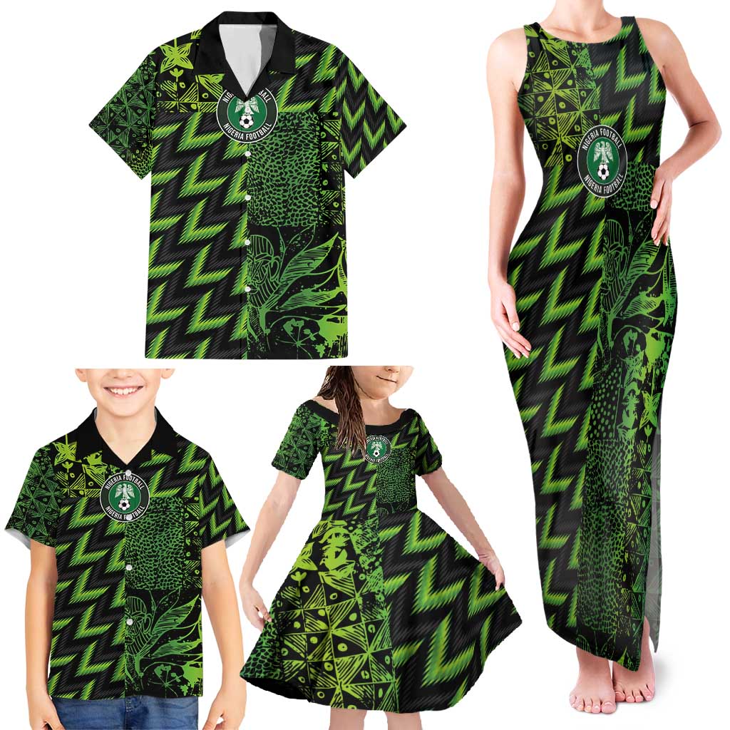 Custom Nigeria Football Family Matching Tank Maxi Dress and Hawaiian Shirt Super Eagles Champions - Wonder Print Shop