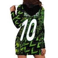 Custom Nigeria Football Hoodie Dress Super Eagles Champions - Wonder Print Shop