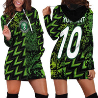 Custom Nigeria Football Hoodie Dress Super Eagles Champions - Wonder Print Shop