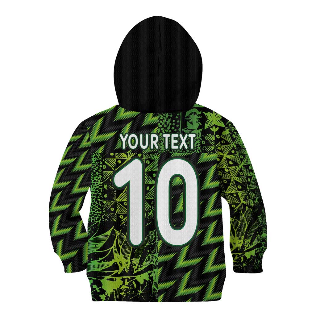 Custom Nigeria Football Kid Hoodie Super Eagles Champions - Wonder Print Shop
