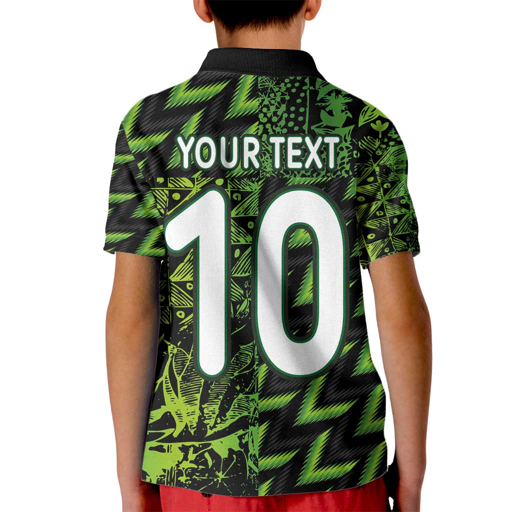 Custom Nigeria Football Kid Polo Shirt Super Eagles Champions - Wonder Print Shop