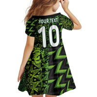 Custom Nigeria Football Kid Short Sleeve Dress Super Eagles Champions - Wonder Print Shop