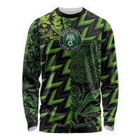 Custom Nigeria Football Long Sleeve Shirt Super Eagles Champions - Wonder Print Shop