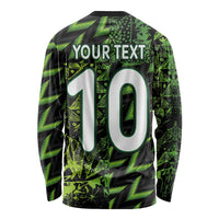 Custom Nigeria Football Long Sleeve Shirt Super Eagles Champions - Wonder Print Shop