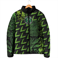 Custom Nigeria Football Padded Jacket Super Eagles Champions - Wonder Print Shop