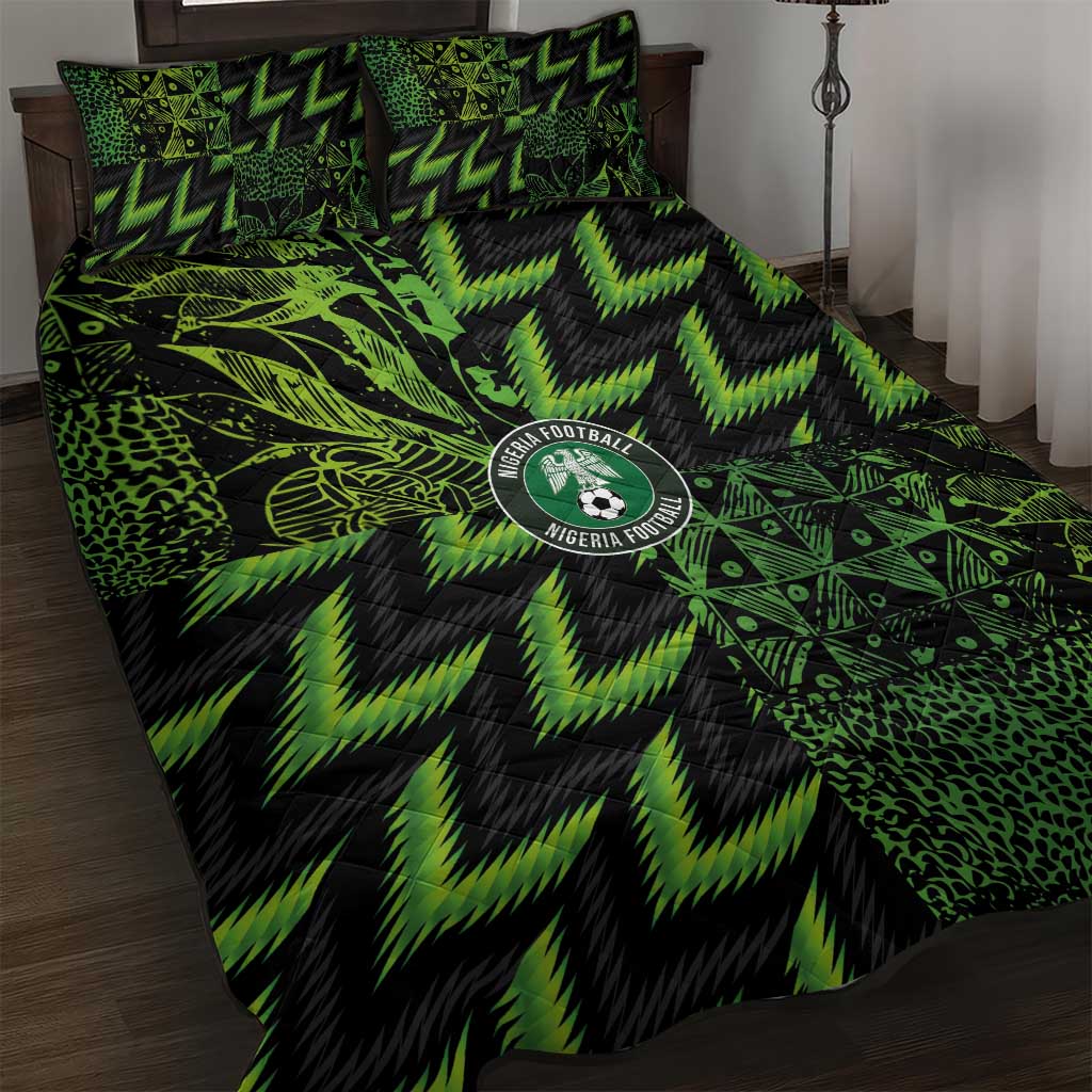 Nigeria Football Quilt Bed Set Super Eagles Champions - Wonder Print Shop