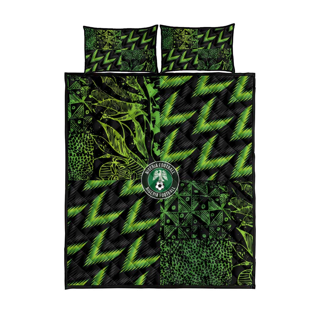 Nigeria Football Quilt Bed Set Super Eagles Champions - Wonder Print Shop