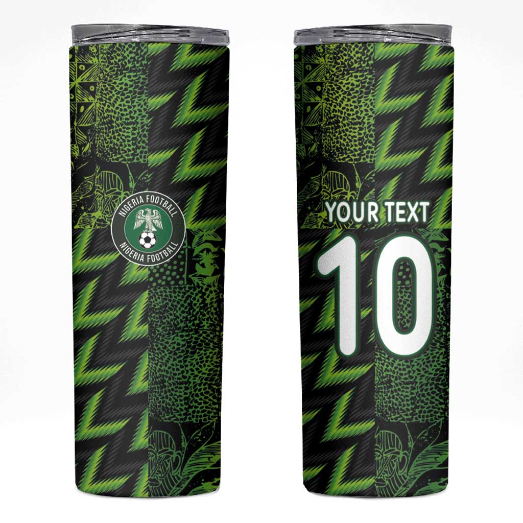 Custom Nigeria Football Skinny Tumbler Super Eagles Champions - Wonder Print Shop