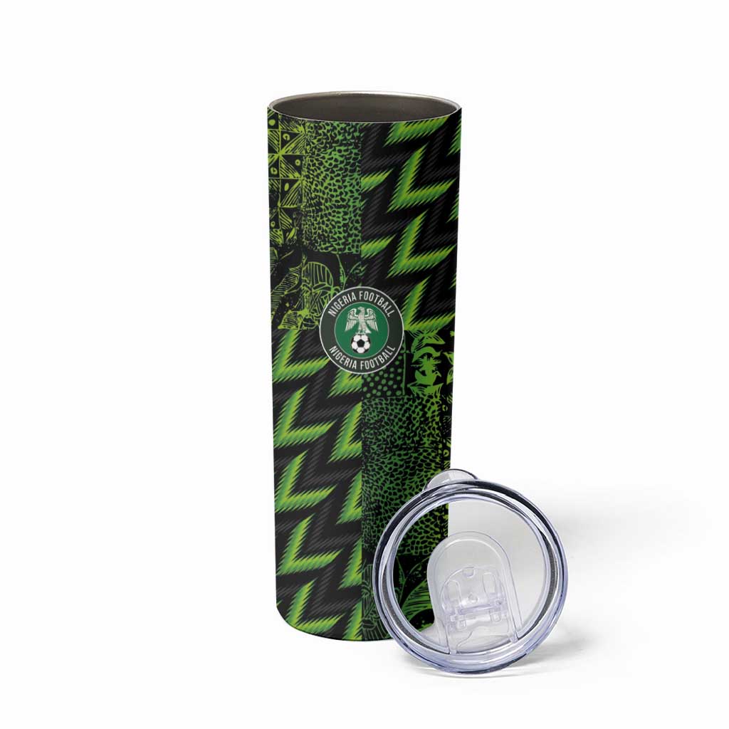 Custom Nigeria Football Skinny Tumbler Super Eagles Champions - Wonder Print Shop
