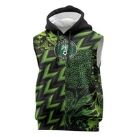 Custom Nigeria Football Sleeveless Hoodie Super Eagles Champions - Wonder Print Shop
