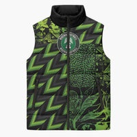 Custom Nigeria Football Sleeveless Puffer Jacket Super Eagles Champions - Wonder Print Shop