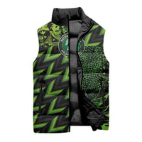 Custom Nigeria Football Sleeveless Puffer Jacket Super Eagles Champions - Wonder Print Shop
