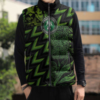 Custom Nigeria Football Sleeveless Puffer Jacket Super Eagles Champions - Wonder Print Shop