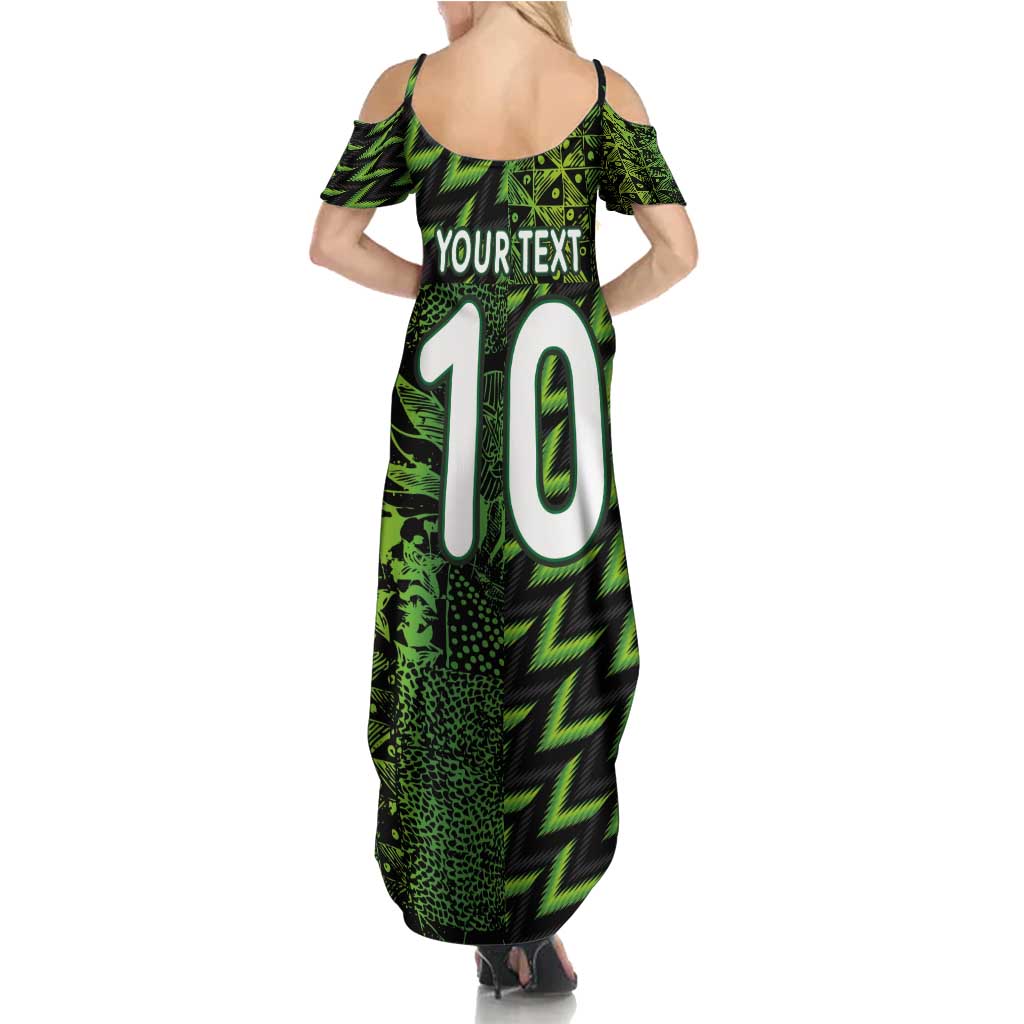 Custom Nigeria Football Summer Maxi Dress Super Eagles Champions - Wonder Print Shop
