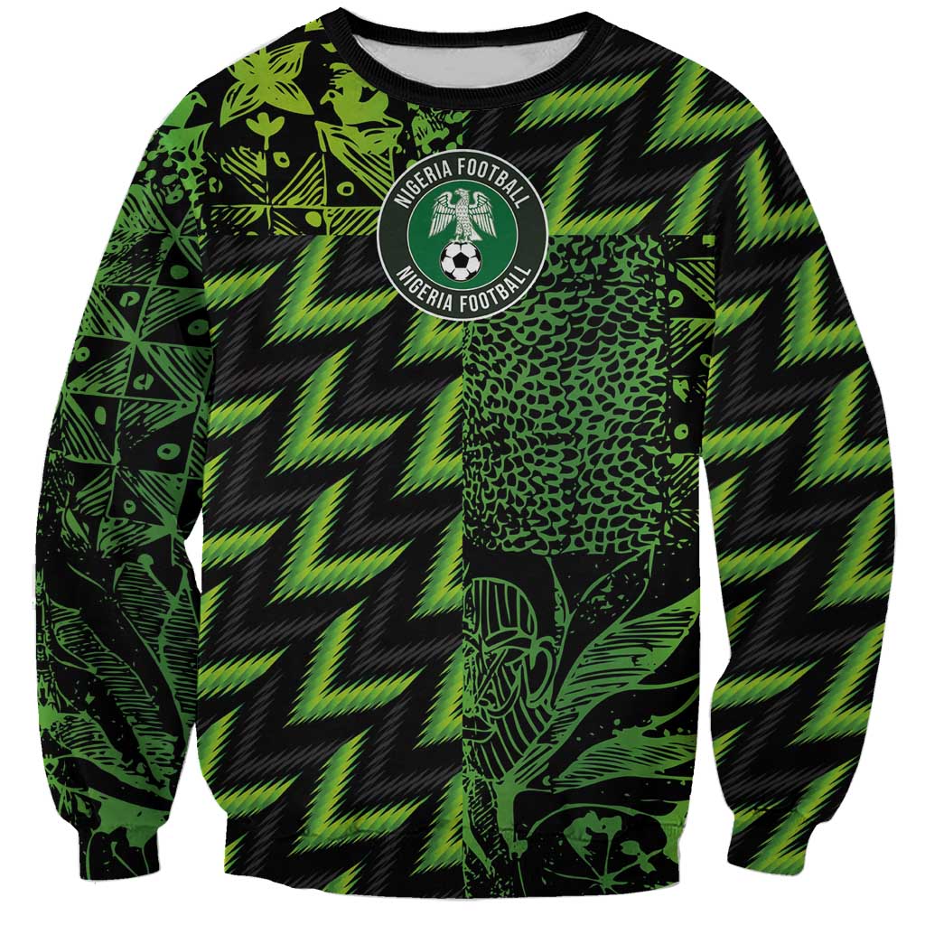 Custom Nigeria Football Sweatshirt Super Eagles Champions - Wonder Print Shop
