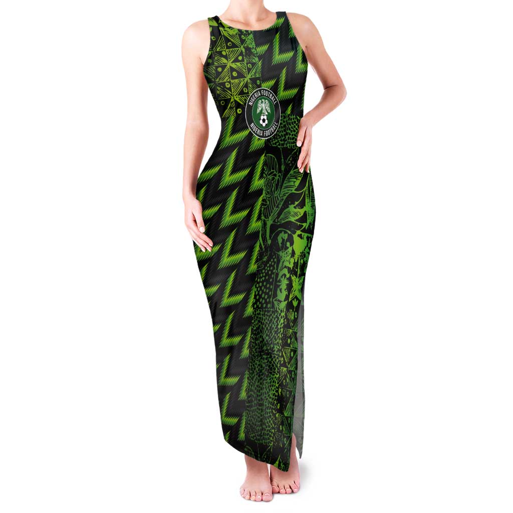 Custom Nigeria Football Tank Maxi Dress Super Eagles Champions - Wonder Print Shop