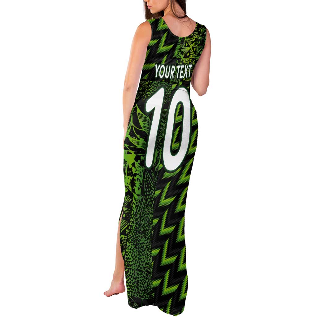 Custom Nigeria Football Tank Maxi Dress Super Eagles Champions - Wonder Print Shop