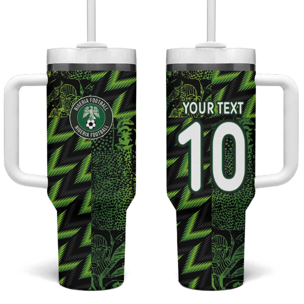 Custom Nigeria Football Tumbler With Handle Super Eagles Champions - Wonder Print Shop