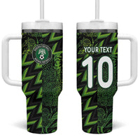Custom Nigeria Football Tumbler With Handle Super Eagles Champions - Wonder Print Shop