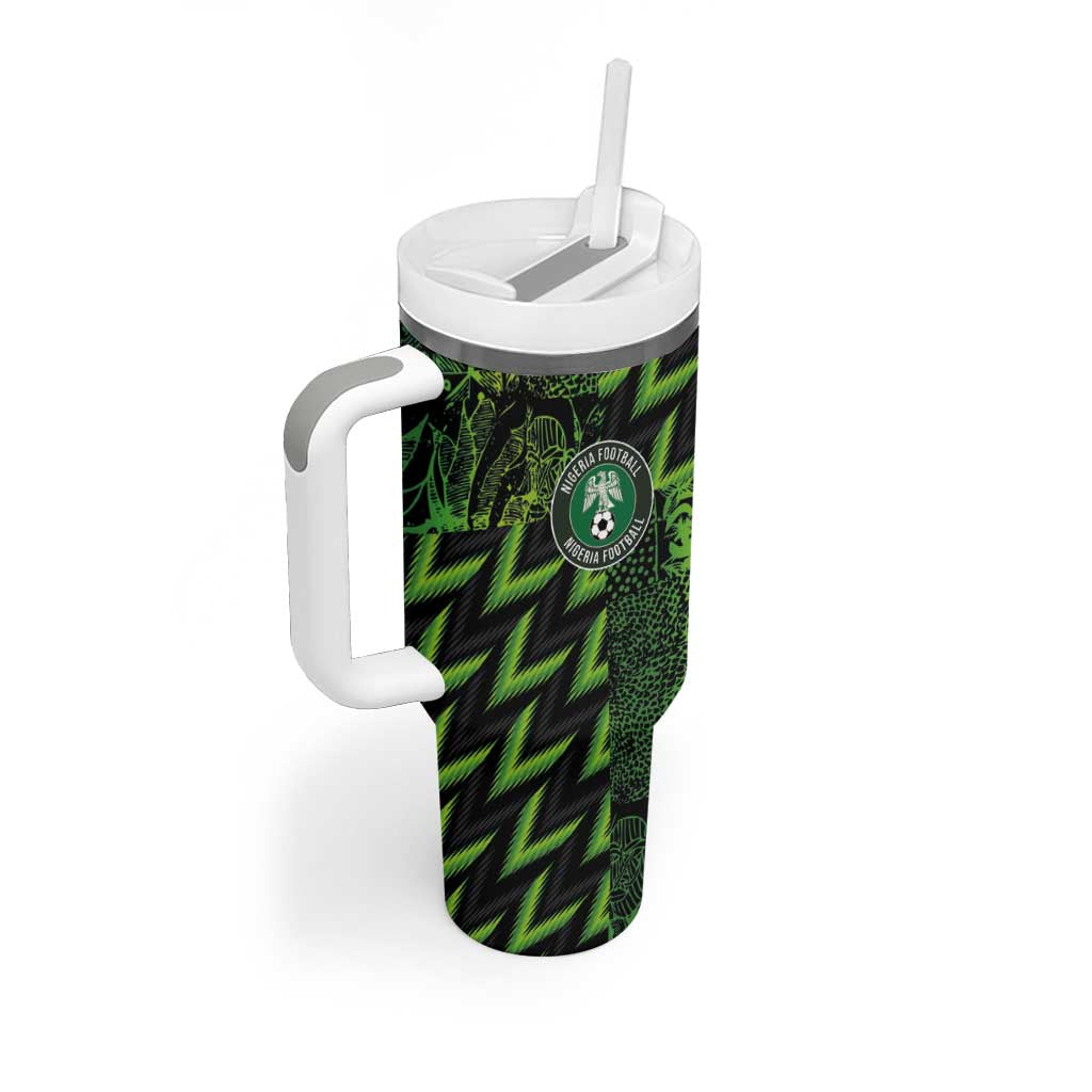 Custom Nigeria Football Tumbler With Handle Super Eagles Champions - Wonder Print Shop