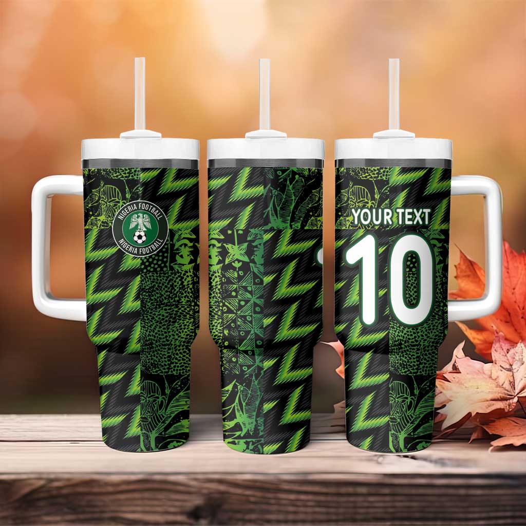 Custom Nigeria Football Tumbler With Handle Super Eagles Champions - Wonder Print Shop