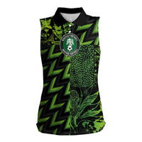 Custom Nigeria Football Women Sleeveless Polo Shirt Super Eagles Champions - Wonder Print Shop