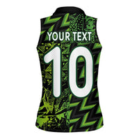 Custom Nigeria Football Women Sleeveless Polo Shirt Super Eagles Champions - Wonder Print Shop