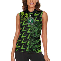 Custom Nigeria Football Women Sleeveless Polo Shirt Super Eagles Champions - Wonder Print Shop
