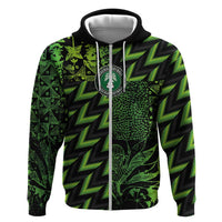 Custom Nigeria Football Zip Hoodie Super Eagles Champions - Wonder Print Shop