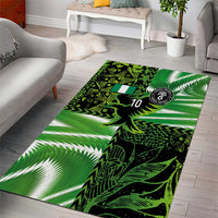 Custom Nigeria Football Area Rug Super Eagles Spirit - Wonder Print Shop