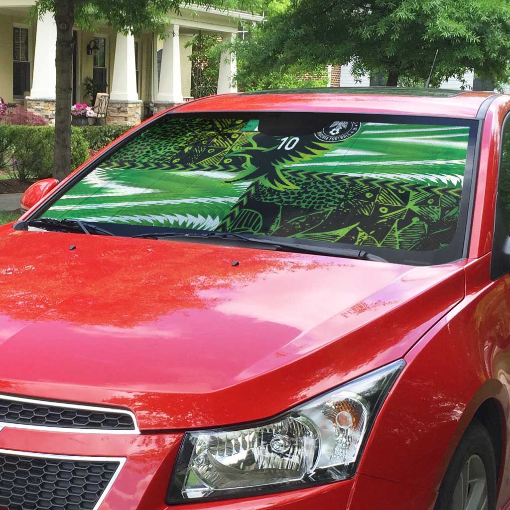 Custom Nigeria Football Auto Sun Shade Super Eagles Spirit - Wonder Print Shop