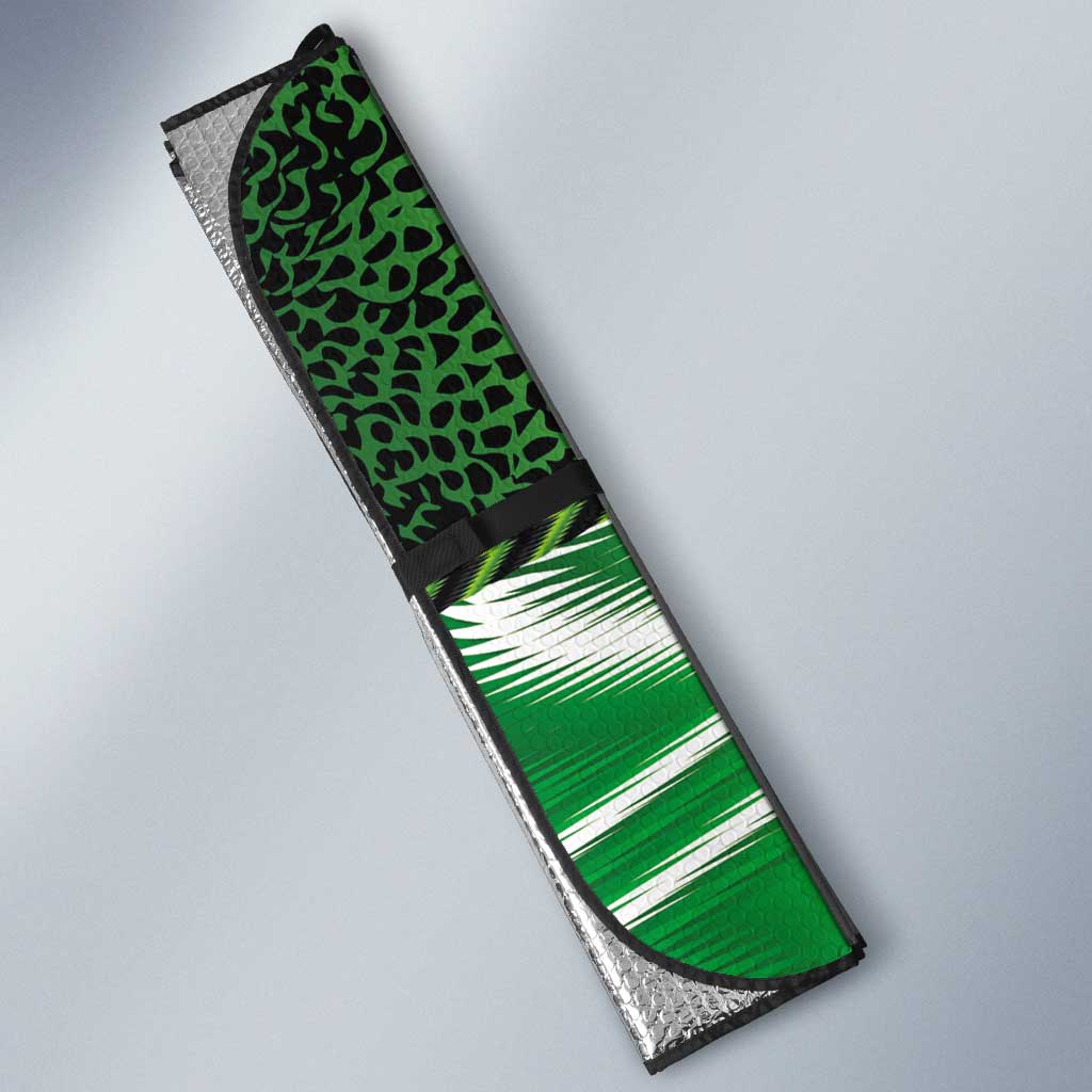 Custom Nigeria Football Auto Sun Shade Super Eagles Spirit - Wonder Print Shop