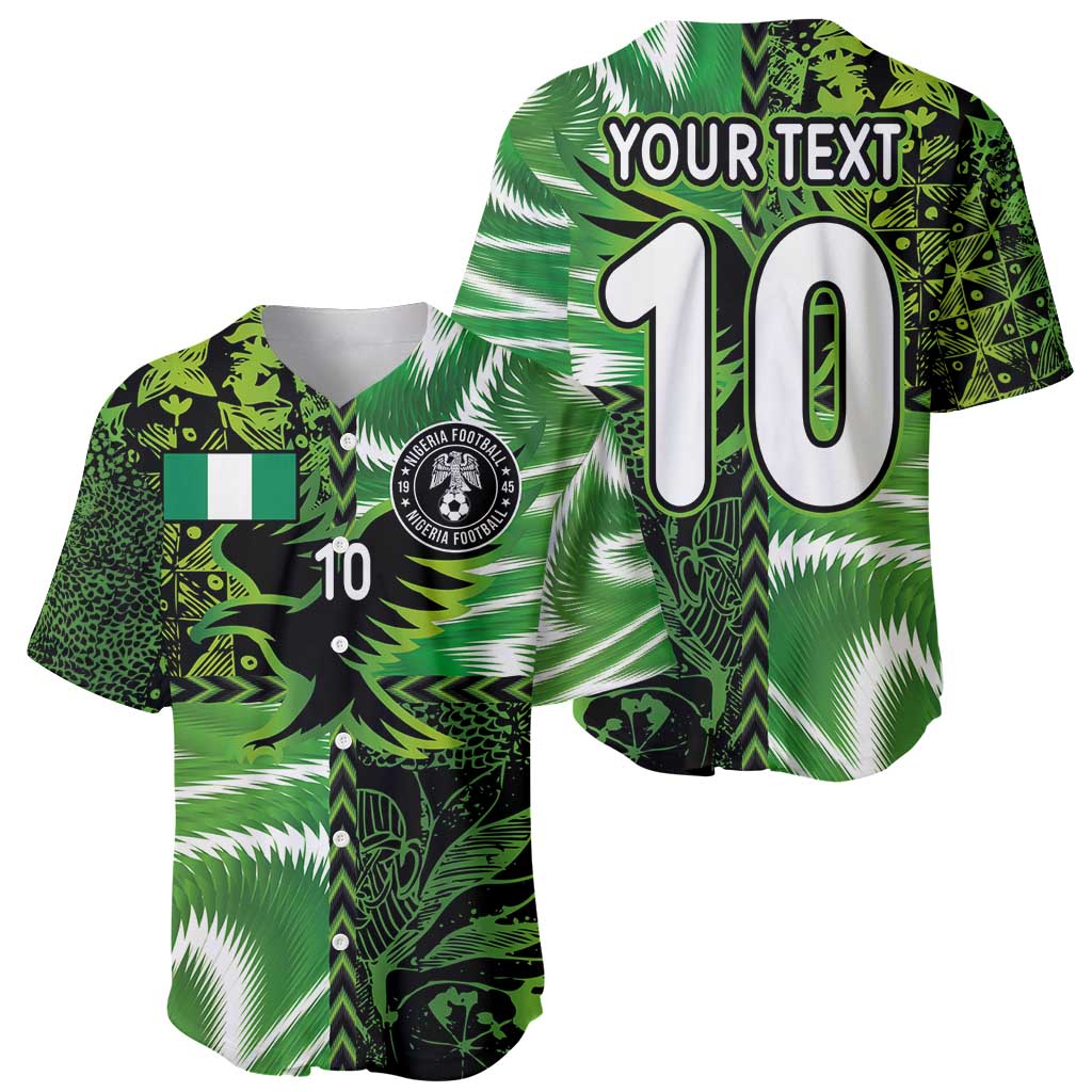 Custom Nigeria Football Baseball Jersey Super Eagles Spirit - Wonder Print Shop