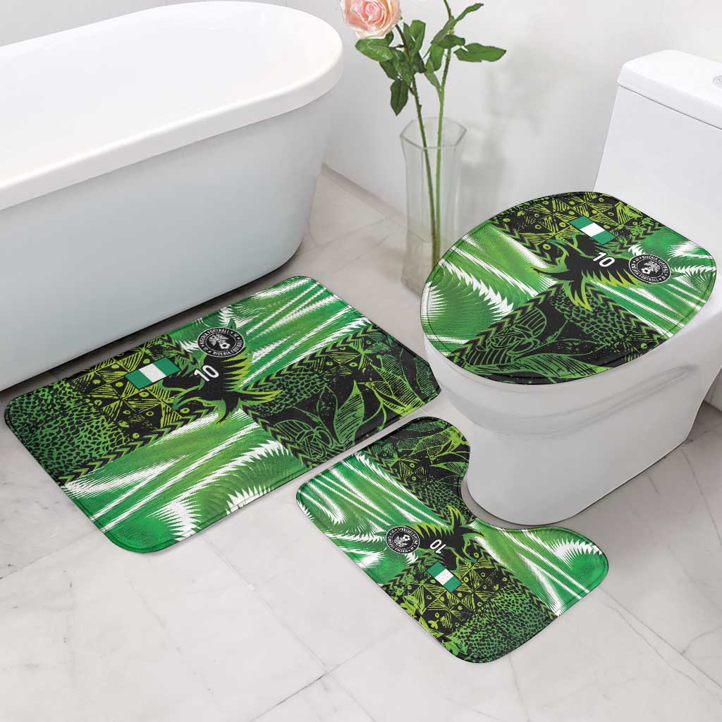 Custom Nigeria Football Bathroom Set Super Eagles Spirit - Wonder Print Shop