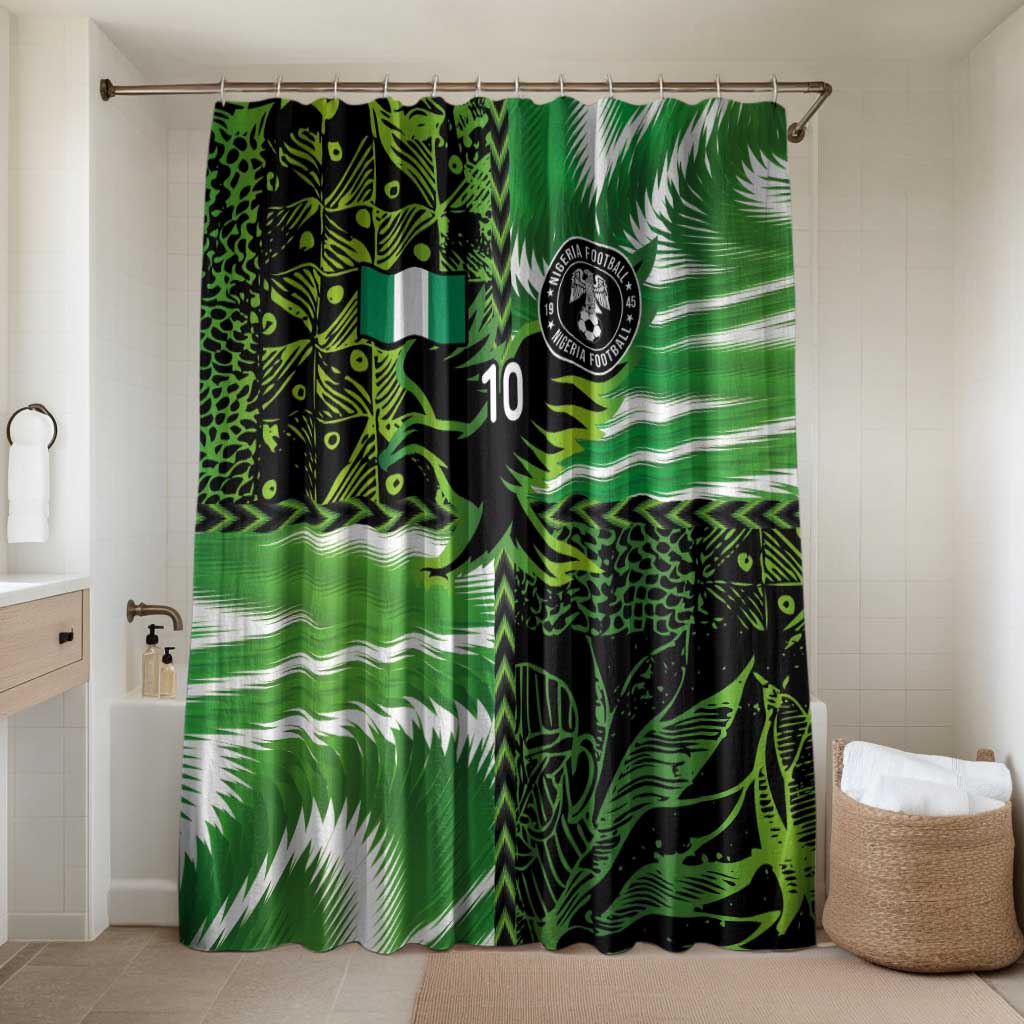 Custom Nigeria Football Bathroom Set Super Eagles Spirit - Wonder Print Shop
