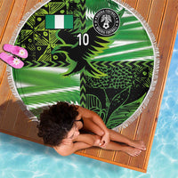 Custom Nigeria Football Beach Blanket Super Eagles Spirit - Wonder Print Shop