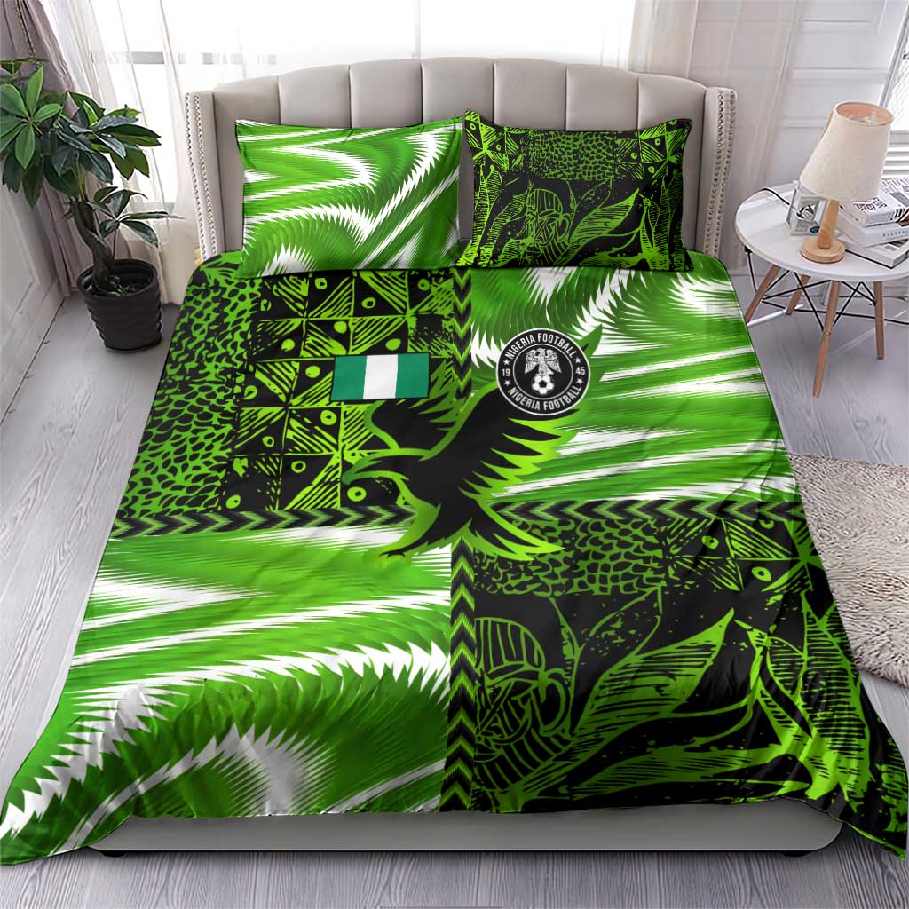 Nigeria Football Bedding Set Super Eagles Spirit - Wonder Print Shop