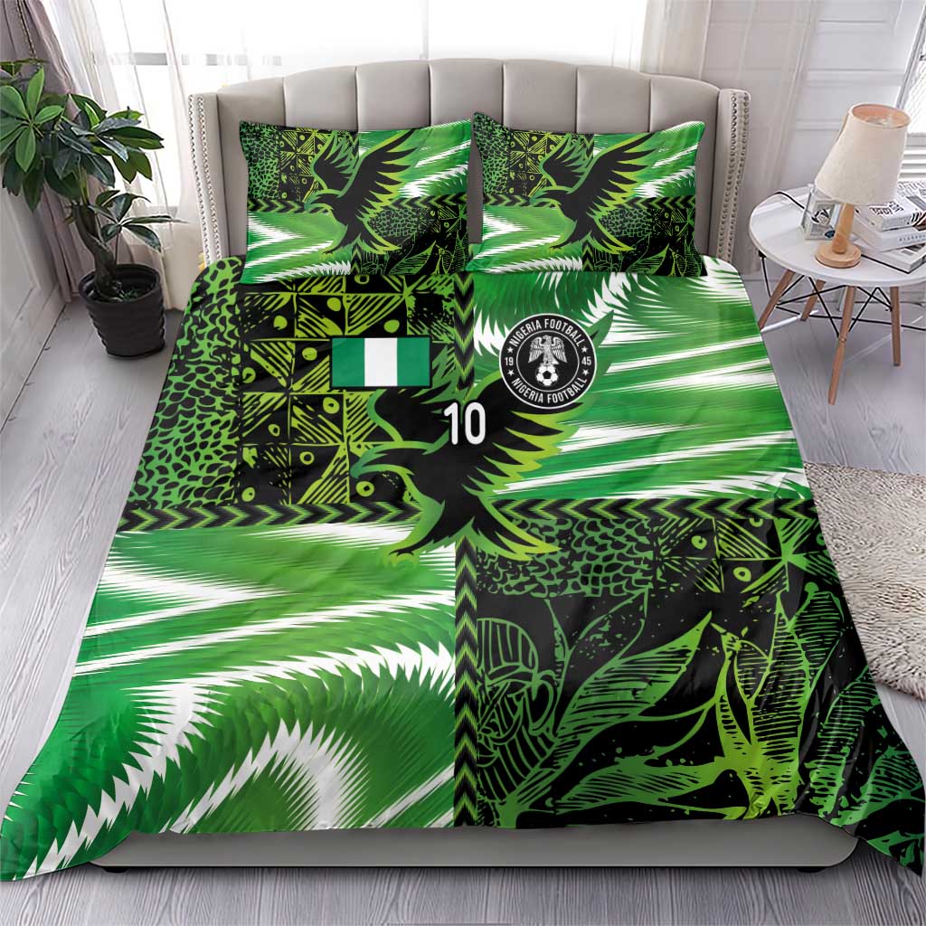 Custom Nigeria Football Bedding Set Super Eagles Spirit - Wonder Print Shop