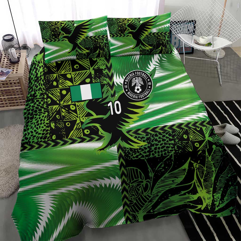 Custom Nigeria Football Bedding Set Super Eagles Spirit - Wonder Print Shop