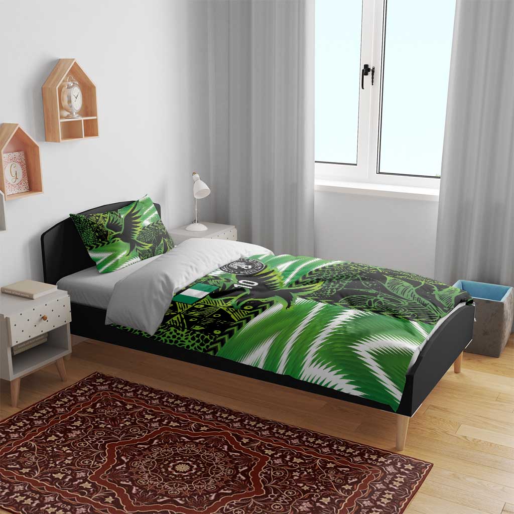 Custom Nigeria Football Bedding Set Super Eagles Spirit - Wonder Print Shop