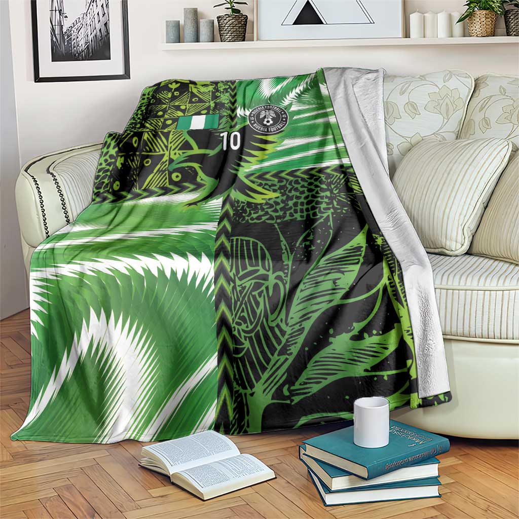 Custom Nigeria Football Blanket Super Eagles Spirit - Wonder Print Shop