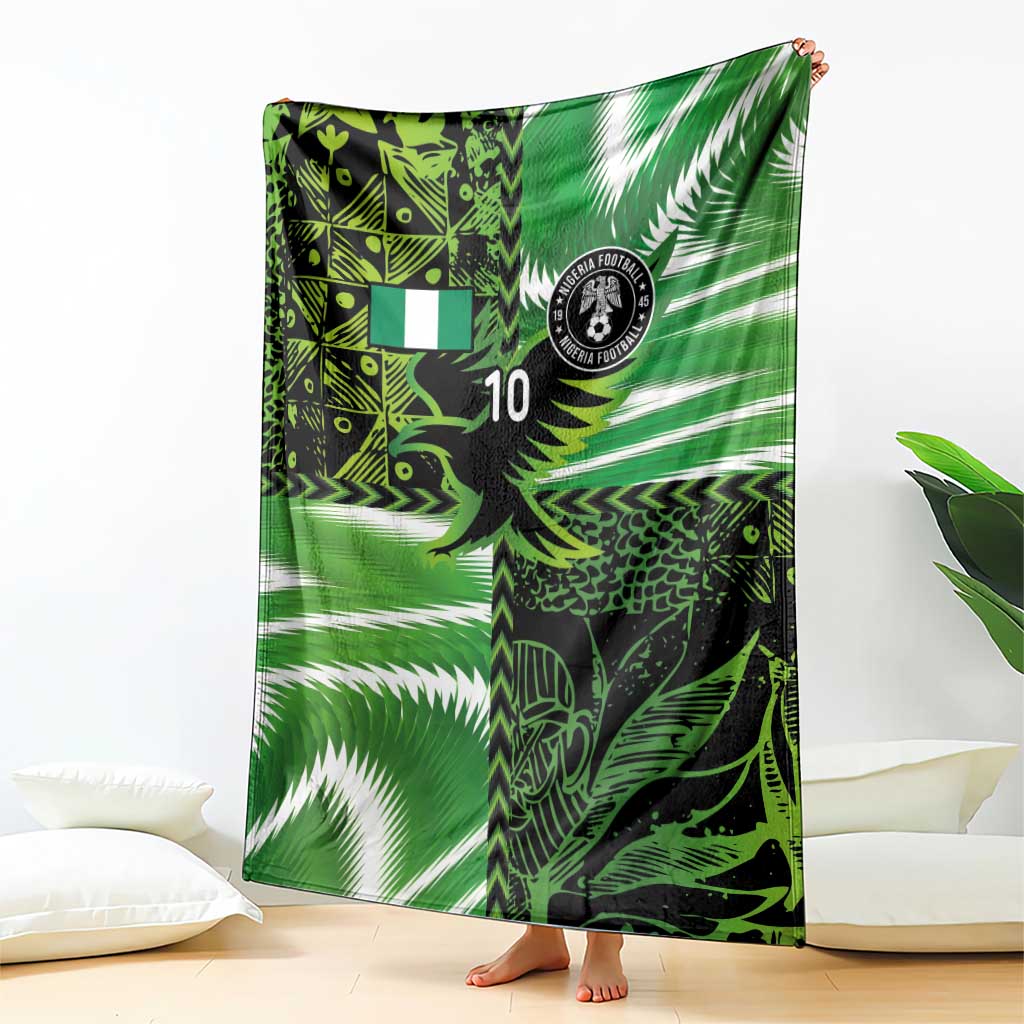 Custom Nigeria Football Blanket Super Eagles Spirit - Wonder Print Shop