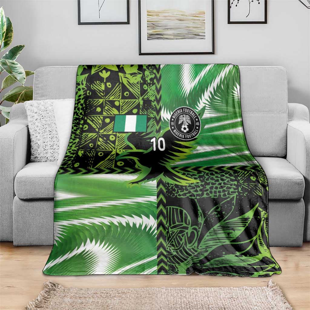 Custom Nigeria Football Blanket Super Eagles Spirit - Wonder Print Shop