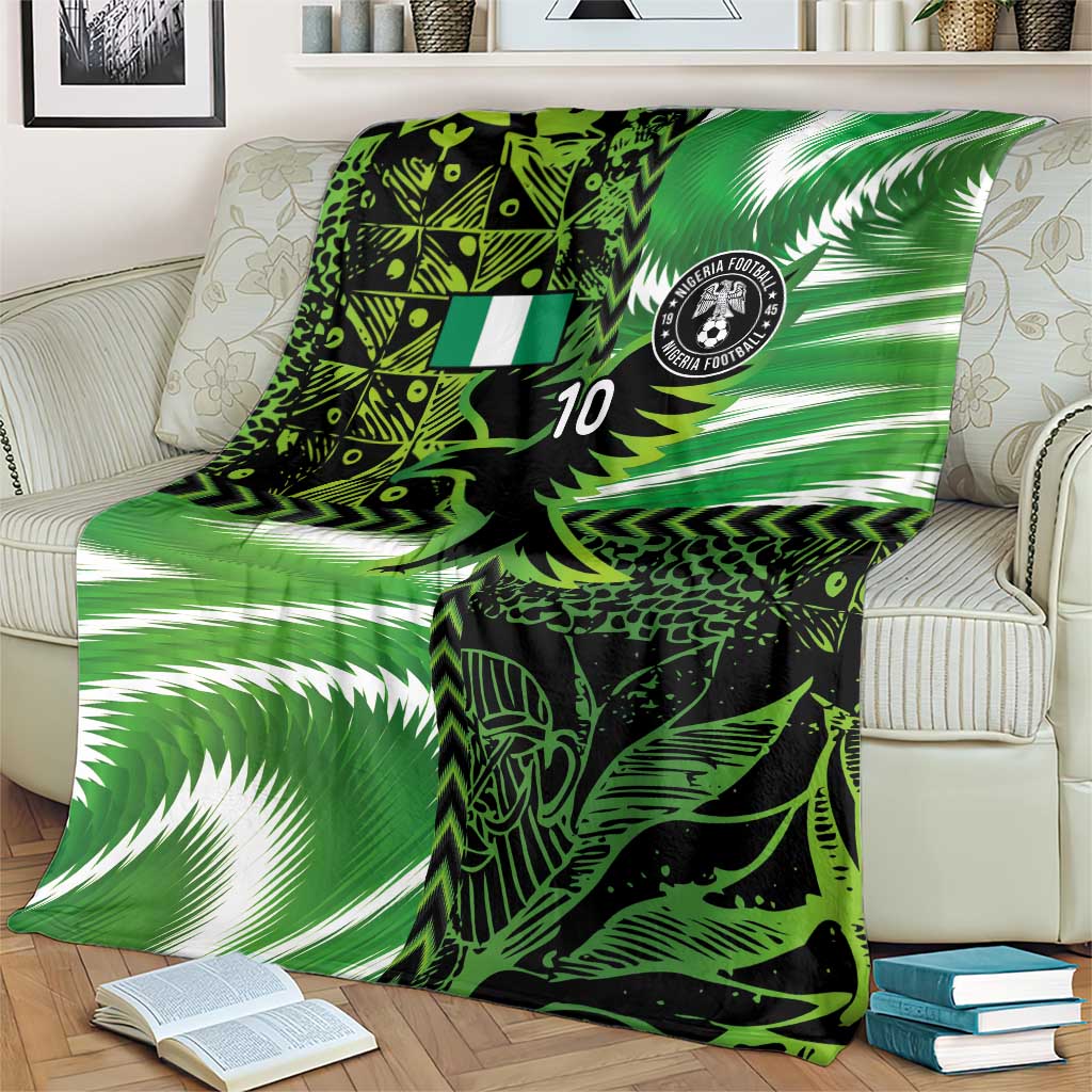 Custom Nigeria Football Blanket Super Eagles Spirit - Wonder Print Shop