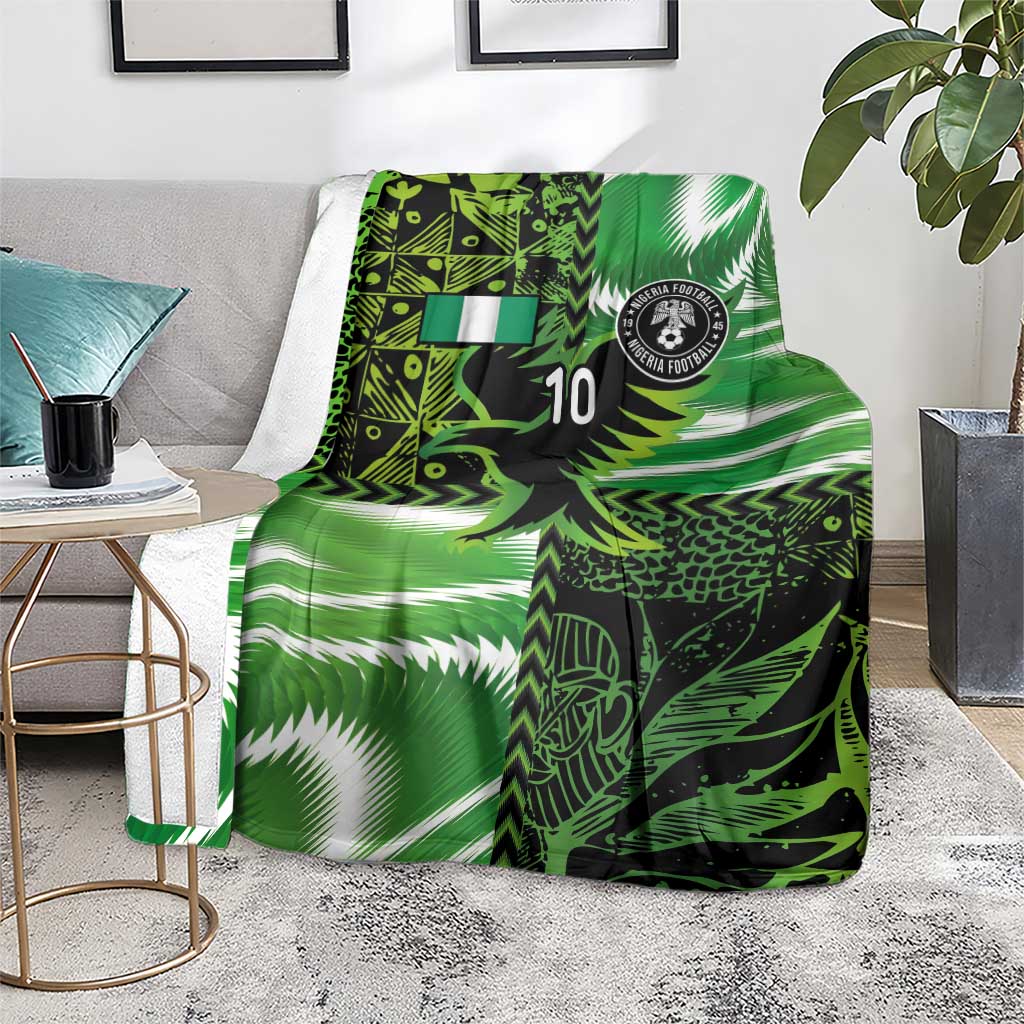Custom Nigeria Football Blanket Super Eagles Spirit - Wonder Print Shop