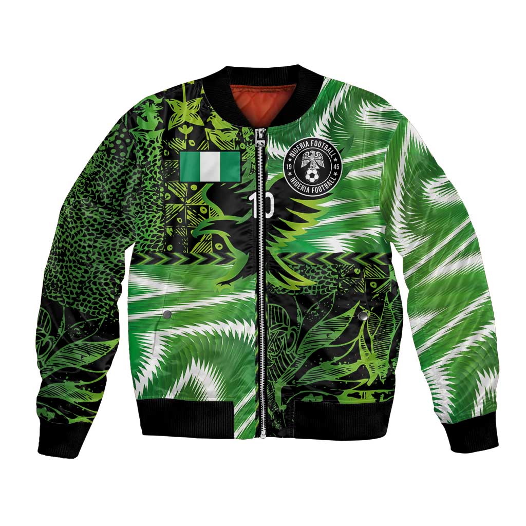 Custom Nigeria Football Bomber Jacket Super Eagles Spirit - Wonder Print Shop